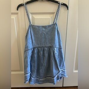 We The Free Light Blue Denim Top